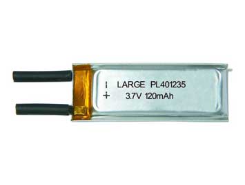 PL401235 3.7V 120mAh聚合物电池